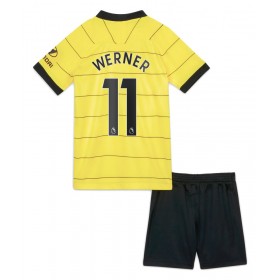 Jalkapallo Pelipaidat Chelsea Timo Werner 11 Lasten Vieraspaita 2021-2022 Lyhythihainen